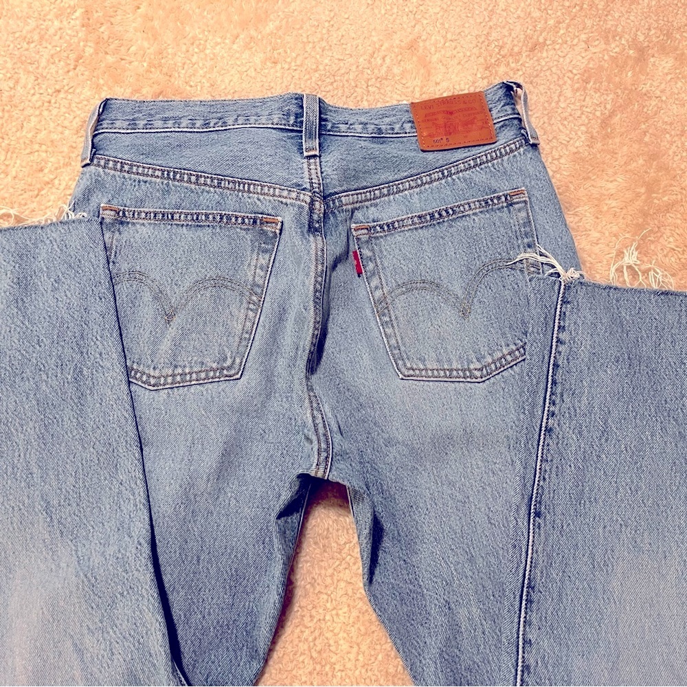 Premium 501 Jeans Women 28 Skinny High Rise Cropped Denim Button Fly 28x28